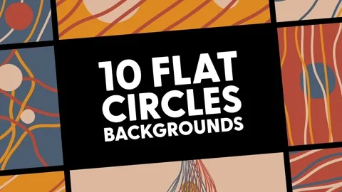 Flat Cırcles Backgrounds After Effects stock