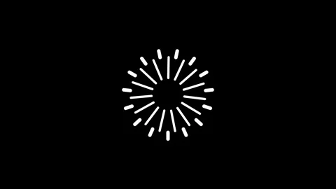 Flat circles bursts pack. Motion shape elements with speedy appearing Stock Footage 267403313