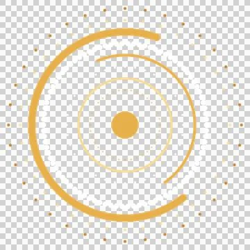 Flat circular data rings infographic on transparent background, cut out Stock Illustration