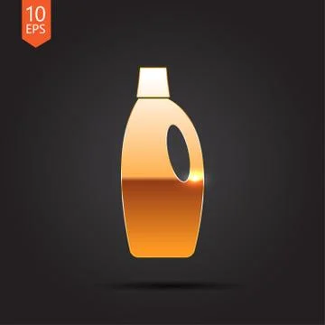 Flat cleaner bottle Stock Illustration