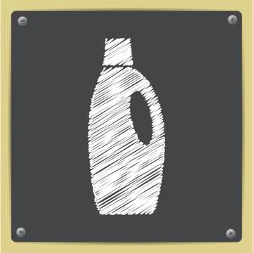 Flat cleaner bottle Stock Illustration