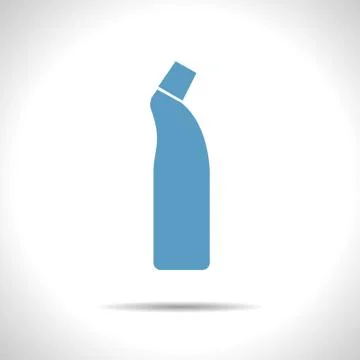 Flat cleaner bottle Stock Illustration