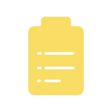 Flat Clipboard Icon Symbol Vector Illustration Stock Illustration