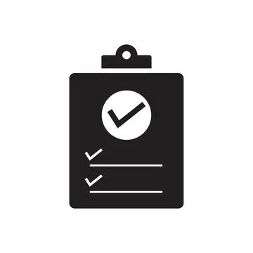 Flat clipboard icon symbol vector Illustration. Stock Illustration