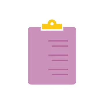 Flat clipboard icon symbol vector Illustration. Stock Illustration