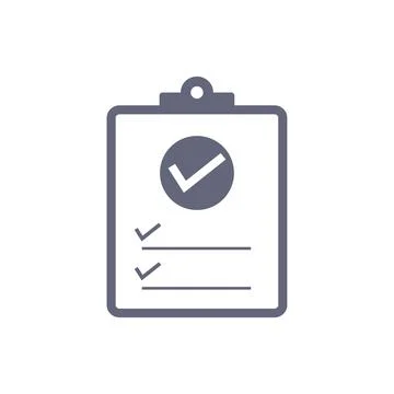 Flat clipboard icon symbol vector Illustration. Stock Illustration