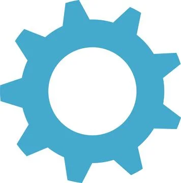 Flat clock cogwheels isolated on transparent, png. Mechanism Industrial Con.. Stock Illustration