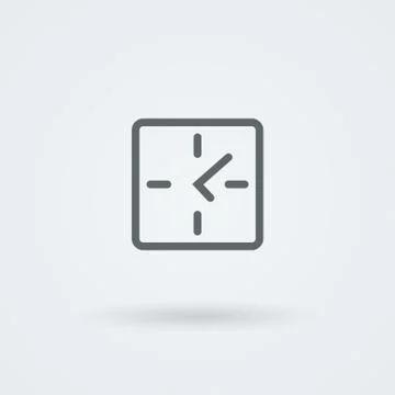 Flat clock icon. Simple vector illustration. Stock Illustration