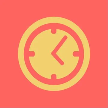 Flat clock icon. Time business icon. Illustration Stock Illustration