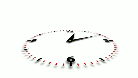 Flat clock seamless Vídeo Stock 87116282
