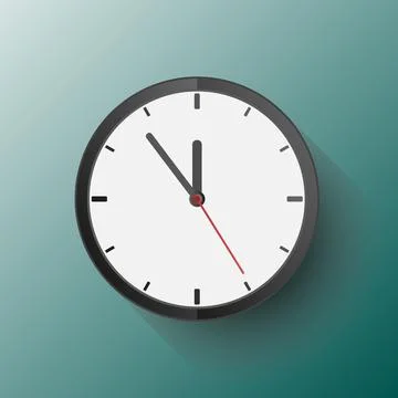 Flat clock symbol with drop shadow イラスト素材