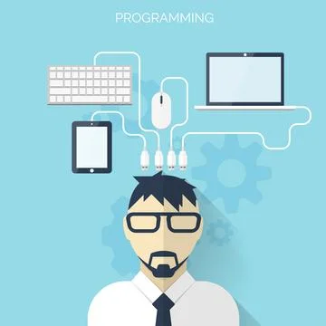 Flat cloud computing background. Data storage network technology. Multimedia 스톡 일러스트