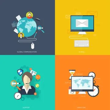 Flat cloud computing background. Data storage network technology. Multimedia イラスト素材