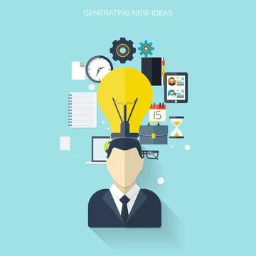 Flat cloud computing background. Data storage network technology. Multimedia Stock Illustration