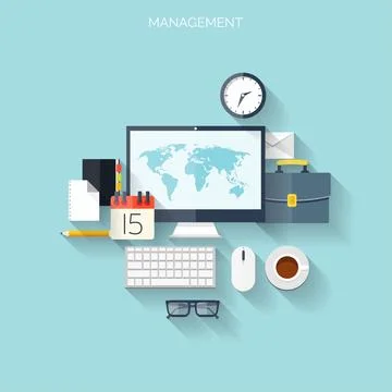 Flat cloud computing background. Data storage network technology. Multimedia Stock Illustration