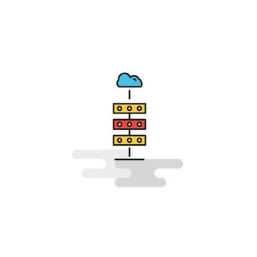 Flat Cloud computing  Icon. Vector Illustrazione stock