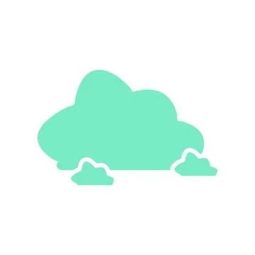 Flat Cloud Icon Symbol Vector Illustration 스톡 일러스트