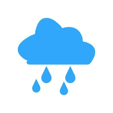Flat Cloud Icon Symbol Vector Illustration Stock Illustration