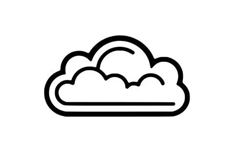 Flat Cloud icon symbol vector Illustration. Stock Illustration
