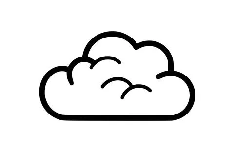 Flat Cloud icon symbol vector Illustration. Stock Illustration