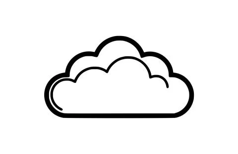 Flat Cloud icon symbol vector Illustration. Stock Illustration