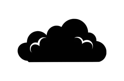 Flat Cloud icon symbol vector Illustration. 스톡 일러스트