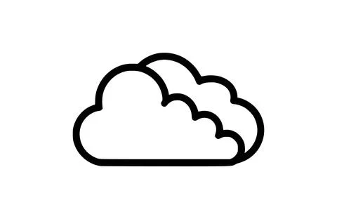 Flat Cloud icon symbol vector Illustration. イラスト素材