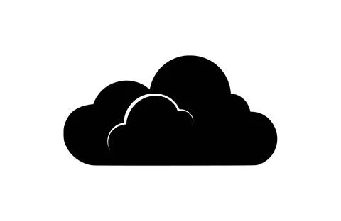 Flat Cloud icon symbol vector Illustration. 스톡 일러스트