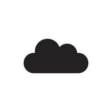 Flat cloud icon symbol vector Illustration Stock Illustration