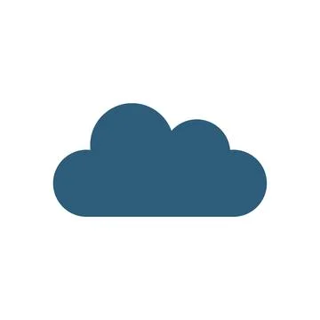 Flat cloud icon symbol vector Illustration Stock Illustration