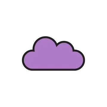 Flat cloud icon symbol vector Illustration Stock Illustration