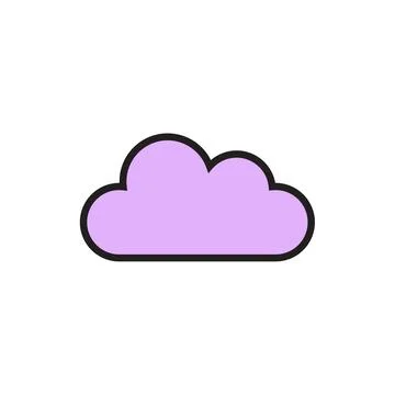 Flat cloud icon symbol vector Illustration Stock Illustration