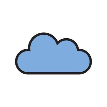 Flat cloud icon symbol vector Illustration Stock Illustration