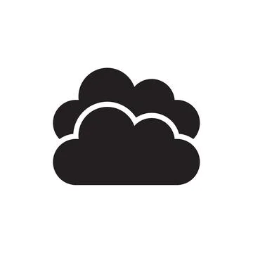Flat cloud icon symbol vector Illustration Stock Illustration