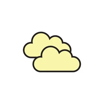 Flat cloud icon symbol vector Illustration Stock Illustration