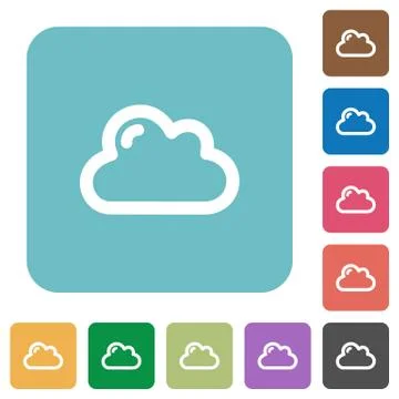 Flat cloud icons 스톡 일러스트