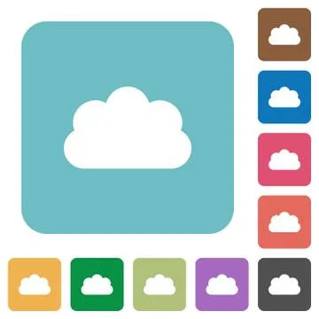 Flat cloud icons Illustrazione stock