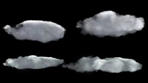 Flat cloud texture render Stock Illustration