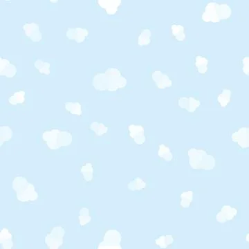 Flat clouds in the sky. Seamless Pattern Background Illustration Illustrazione stock