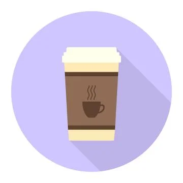 Flat coffee cup illustration Stock Illustration