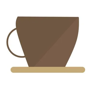 Flat coffee cup vector illustration Stock Illustration