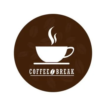 Flat coffee logo vector design.coffee logo isolated on white background.stick Stock Illustration