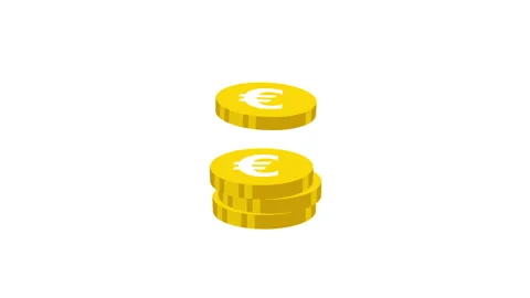 Flat Coin animation Coin Flying and layering Vidéo 244804308