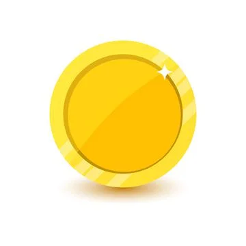 Flat coin vector icon isolated on white background Stock Illustration