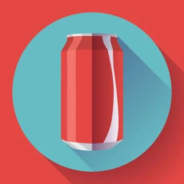 Flat cola can soda can vector illustration Cola can vector icon Stock-Illustration