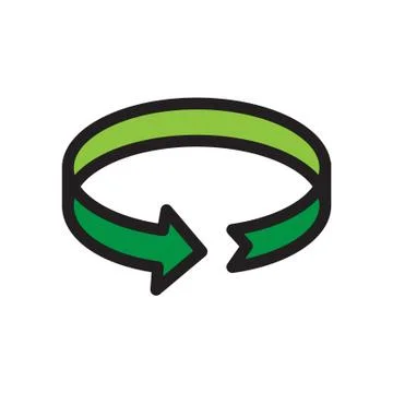 Flat color arrow icon Stock Illustration