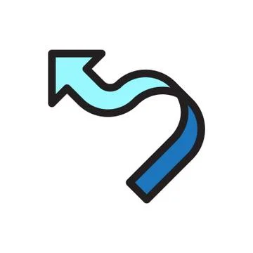 Flat color arrow icon 스톡 일러스트