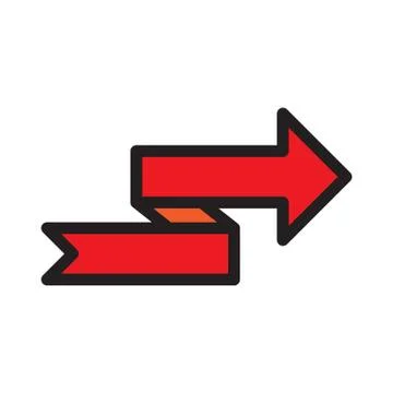 Flat color arrow icon 스톡 일러스트