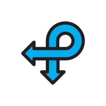 Flat color arrow icon 스톡 일러스트