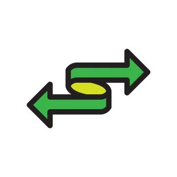 Flat color arrow icon Stock Illustration